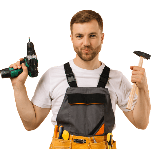 Professional handyman service illustration